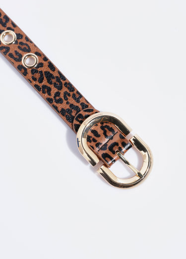 Ceinture léopard multi positions Leopard Marron