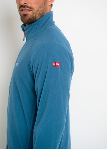 Veste polaire chaude avec col montant Bleu Petrole