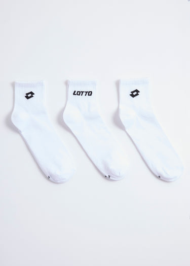Mi-chaussettes sport à côtes avec logo Blanc