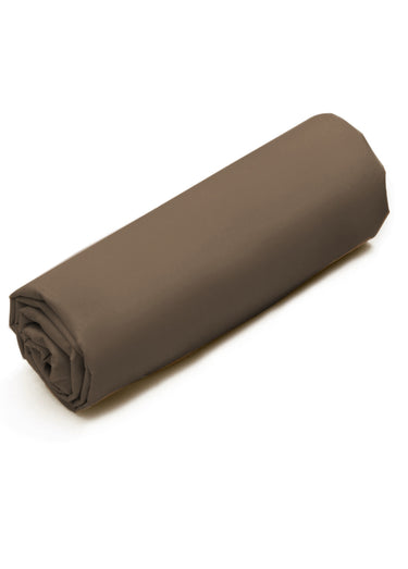 Drap housse percale de coton uni REPOS Taupe