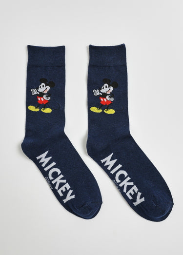 Chaussettes coton, licence Mickey Mouse Marine
