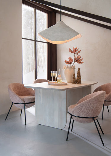 Fauteuil de salon chiné pieds métal, 2R Rose