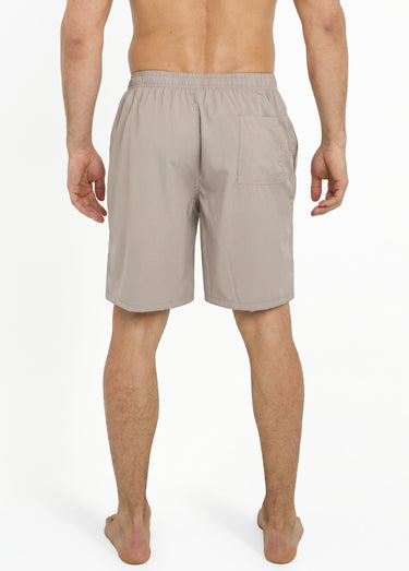 Short de bain taille élastiquée et liens Gris Clair
