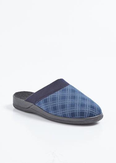 Chaussons mules compensées mixtes largeur confort Marine