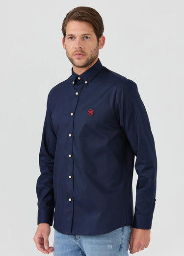 Chemise chic avec col américain Bleu Marine