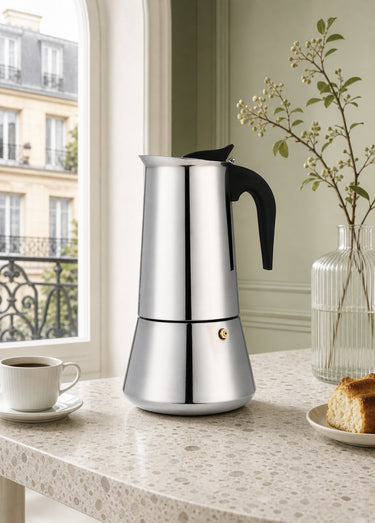 Cafetière italienne inox 600ml / 12 tasses Gris