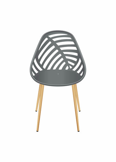 Chaises d'extérieur dossier fantaisie Gris