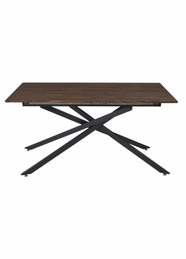 Table à manger extensible en bois foncé Marron/Noir