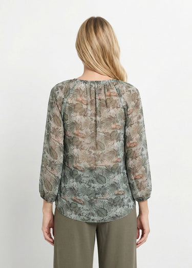 Tunique en voile imprimé animaux jungle Vert Imprime