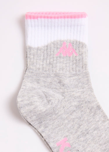 Chaussettes de sport à côtes, fantaisie Assortis Gris