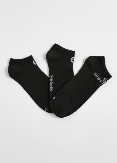 Lot de 3 Chaussettes courtes avec logo Noir