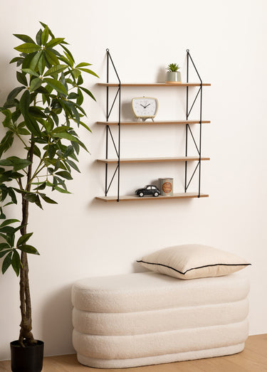 Etagère murale acier, style industriel Beige