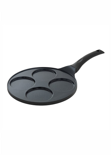 Poele à pancakes 4 alvéoles alu, 26cm Noir