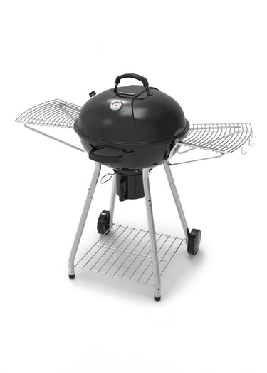 Barbecue 2 en 1 au charbon + couvercle Noir