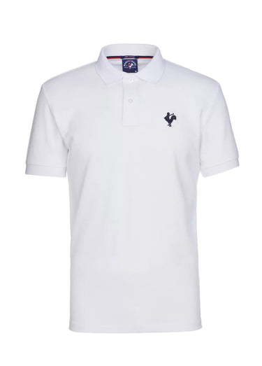 Polo casual manches courtes avec broderie Blanc