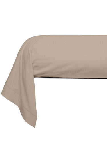 Taie d'oreiller unie percale de coton Vison