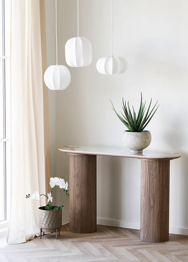 Suspension lumineuse allongée 25cm COVENTRY Blanc