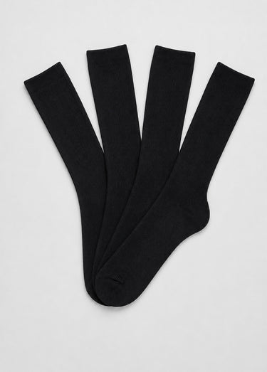 Chaussettes hautes chaudes - lot de 2 paires Noir Lot2