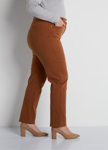 Pantalon droit 5 poches coton stretch Ecureuil