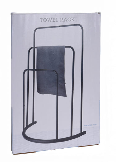 Porte serviettes en métal 3 niveaux Noir