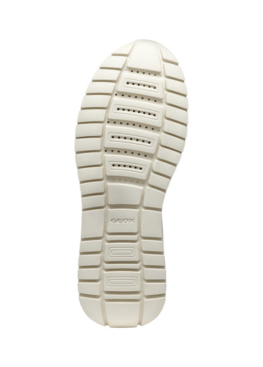 Baskets à lacets en cuir bi-matière Blanc