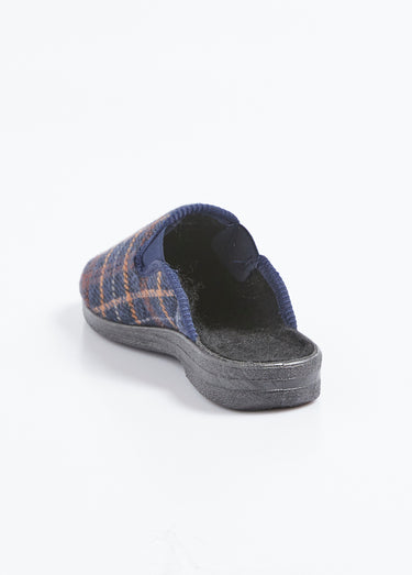 Chaussons mules largeur confort élastiqués Marine