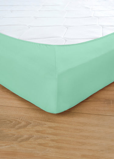 Drap housse jersey coton uni Vert