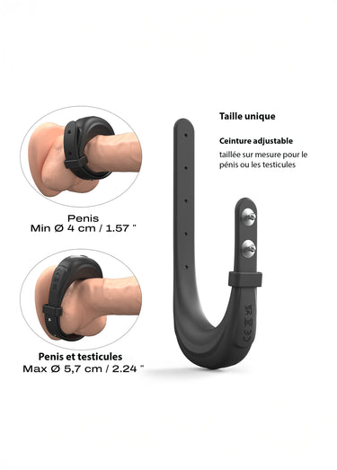 Sextoy cockring pénien, Fit vibe ring Noir