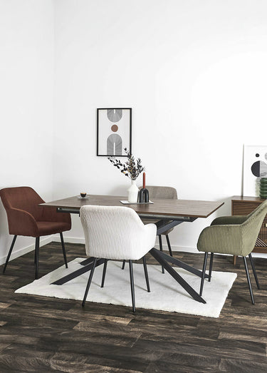 Fauteuils compacts en velours cotelé, 2T Taupe