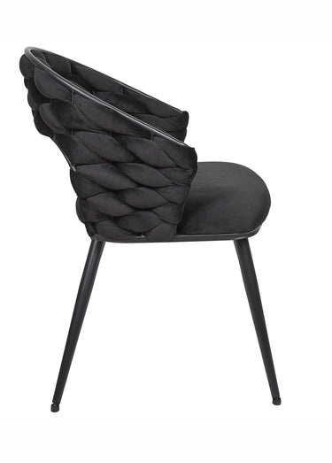 Set 2 Fauteuils en velours design SAWYER Noir