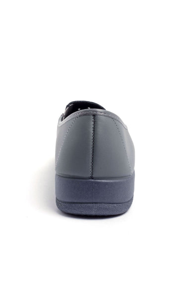 Derbys confortables cuir, façon loafers Gris