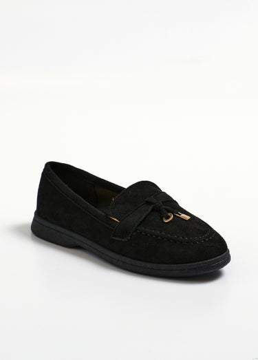 Mocassins confortables en suédine Noir