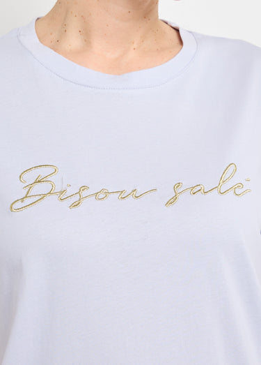 T-shirt manches courtes, Bisou salé Bleu