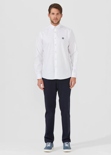 Chemise chic avec col américain Blanc