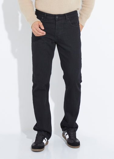 Jean denim 5 poches bas resserré, foncé 2N Noir