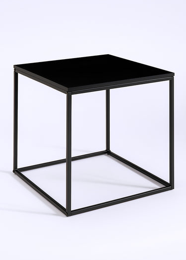 Table d’appoint carrée, piètement acier Noir