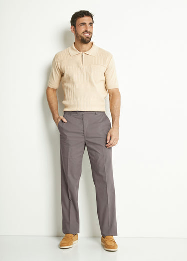 Pantalon ceinture ajustable invisible polycoton Gris