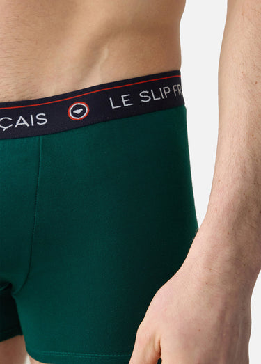 Boxer en coton avec ceinture élastiquée Vert Sapin