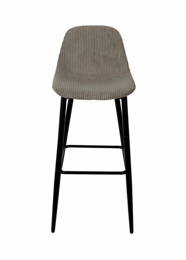 Chaises hautes de bar, velours cotelé 1T Taupe