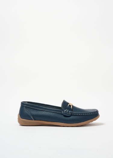 Mocassins détail métal semelle antidérapante Marine