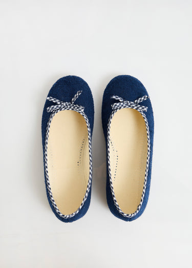 Chaussons ballerines largeur confort Marine