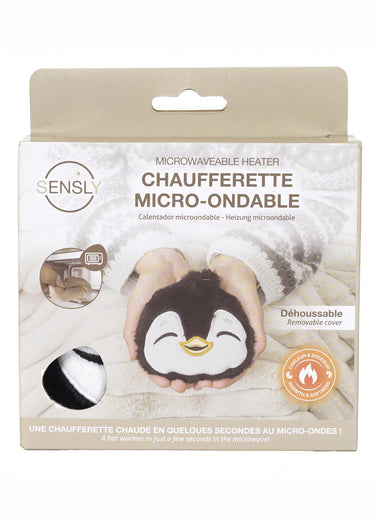 Chaufferette micro ondable fourrure Pingouin