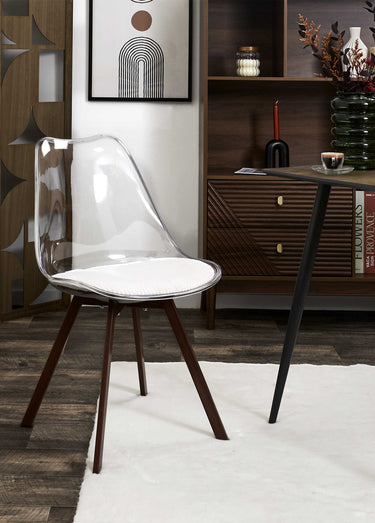 Chaises avec assise en velours cotelé 1B Beige