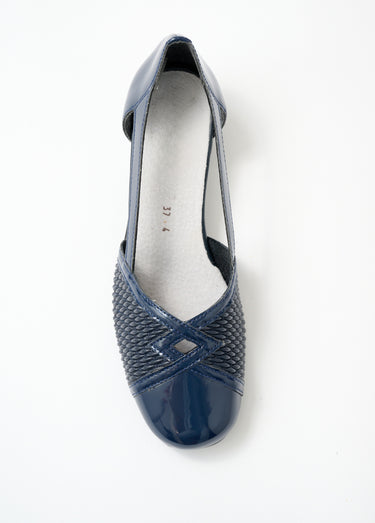 Escarpins cuir largeur confort pieds sensibles Marine