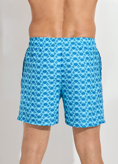Short de bain imprimé fantaisie crabe Imp Bleu