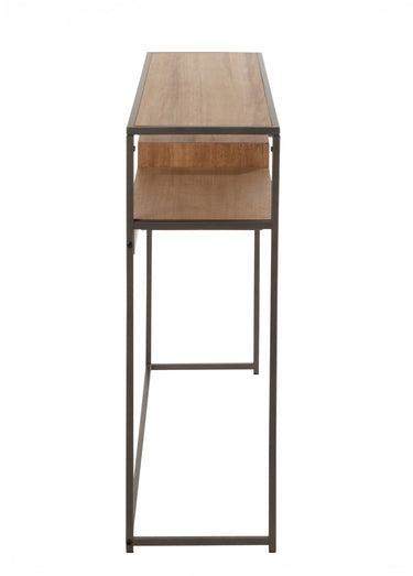 Console-bureau en bois clair et métal Naturel