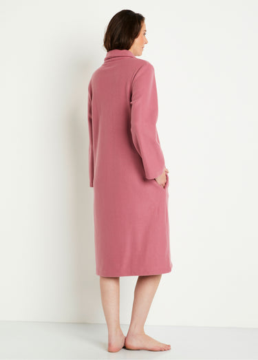 Peignoir robe de chambre polaire uni Bois De Rose