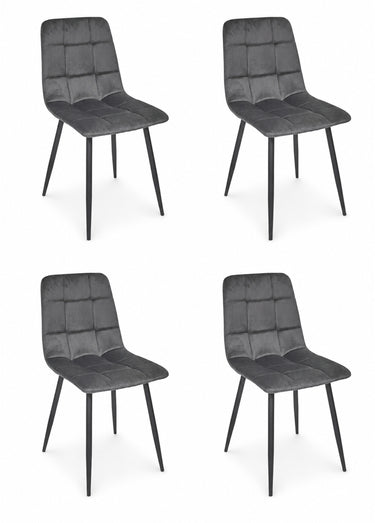 Set 4 Chaises MATEO Gris