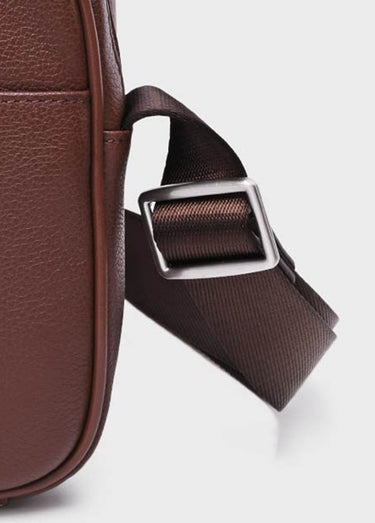 Sacoche homme en cuir avec bandoulière Chocolat