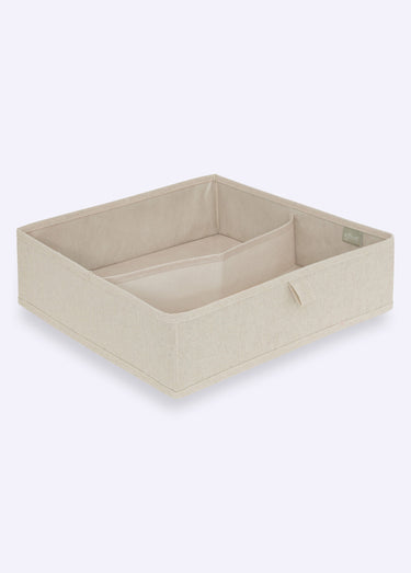 Rangement tiroirs 2 grands compartiments Beige